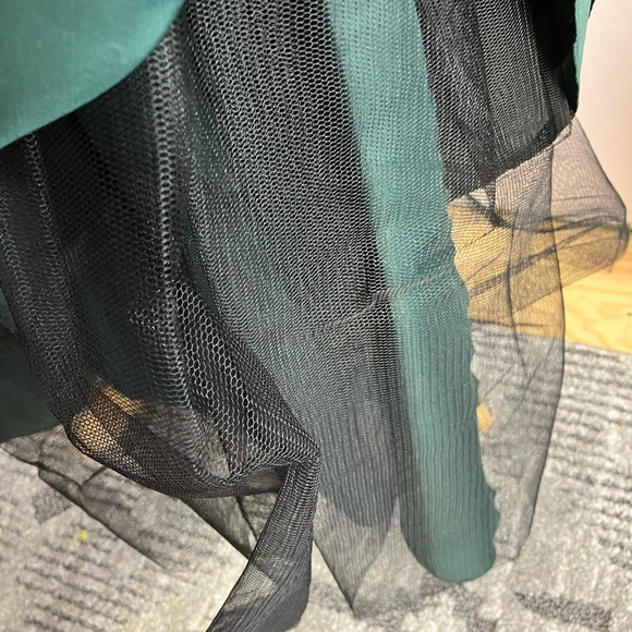 Women’s Prom/Formal Gown/Dress, Sz 12, Dk Green, Ruched Bodice, Strapless - Picture 6 of 9